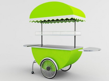 Merchandising Cart Model E Lime