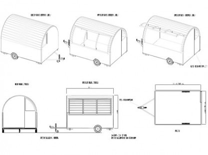 T-Line Food Cart Trailer 3x2